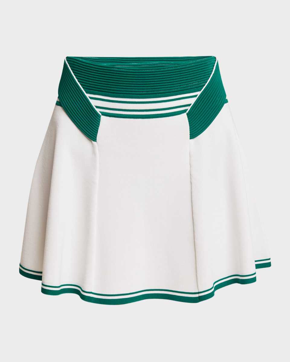 Tennis-Inspired Draped Skirt