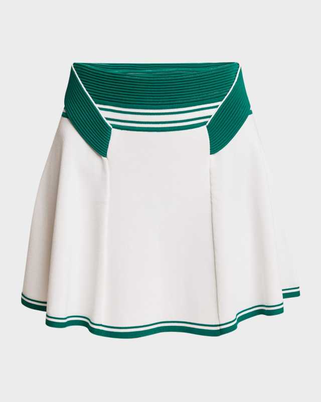 Tennis-Inspired Draped Skirt