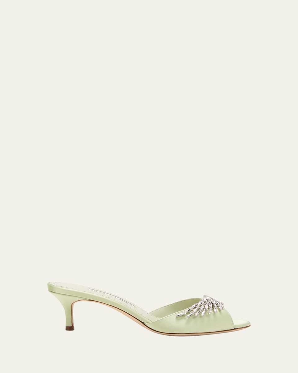 Lumada Silk Crystal Mule Sandals