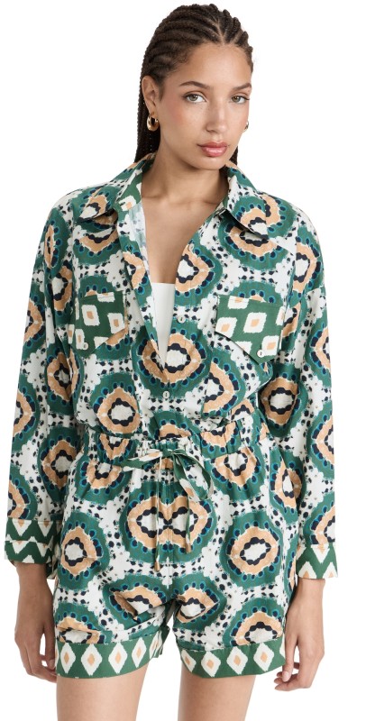Figue Francis Top Batik Tortoise Multi Green