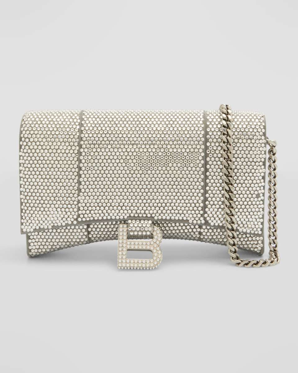 Hourglass Wallet on Chain with Rhinestones