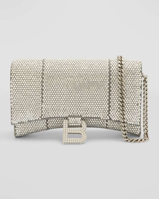 Hourglass Wallet on Chain with Rhinestones