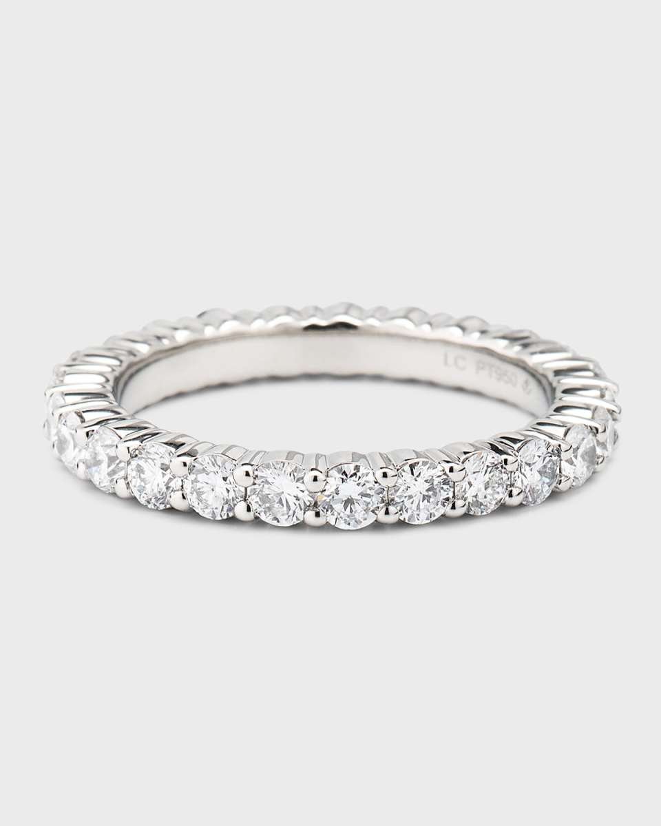 Lab Grown Diamond Platinum Eternity Band, Size 7, 1.65tcw