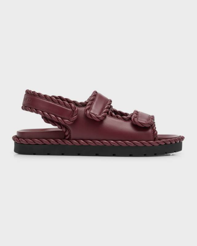 Jack Leather Braid Dual-Band Sandals