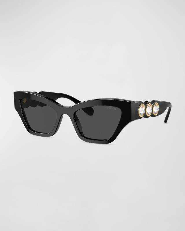 Imber Acetate & Plastic Cat-Eye Sunglasses