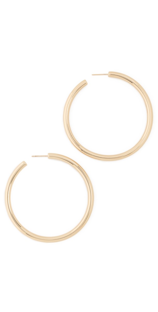 Jennifer Fisher 2 Lilly Hoops Yellow Gold