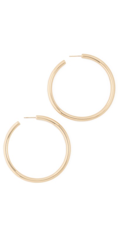 Jennifer Fisher 2 Lilly Hoops Yellow Gold