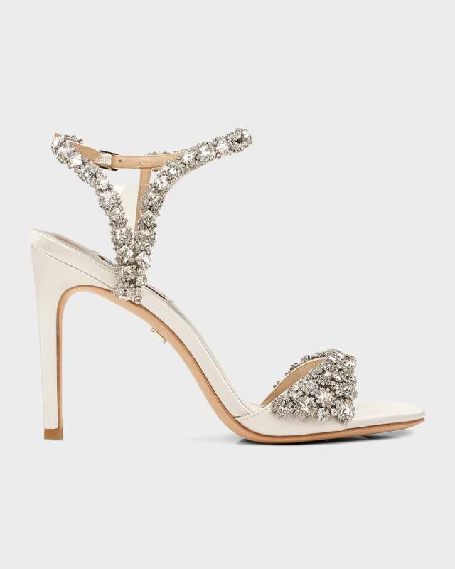 Galia Metallic Crystal Stiletto Sandals