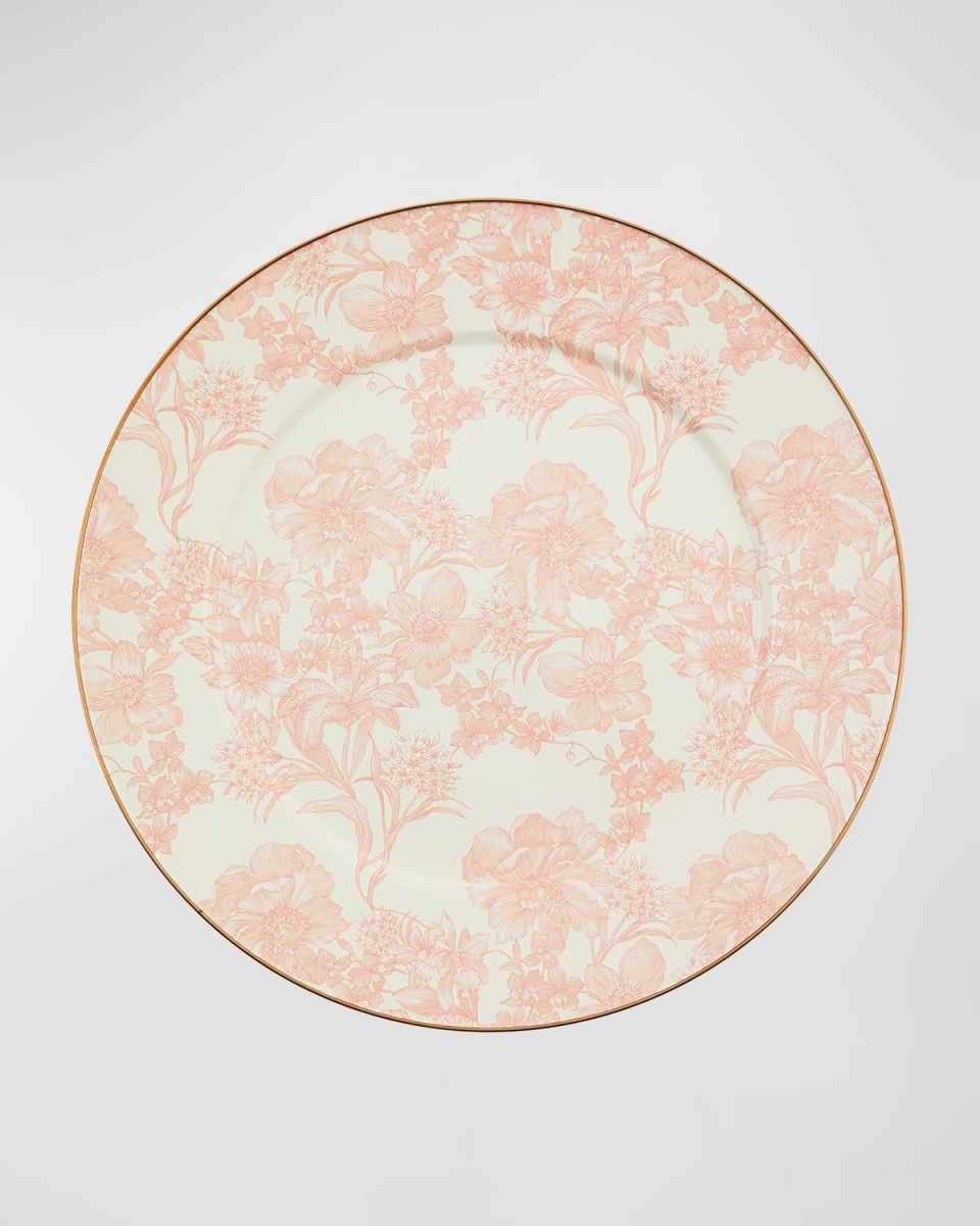 Rosy English Garden Enamel Serving Platter