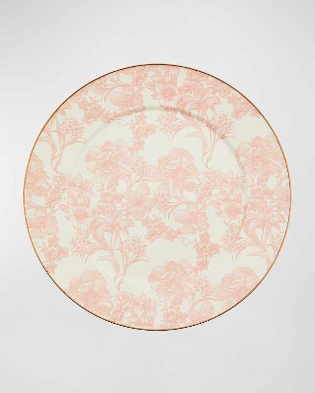 Rosy English Garden Enamel Serving Platter