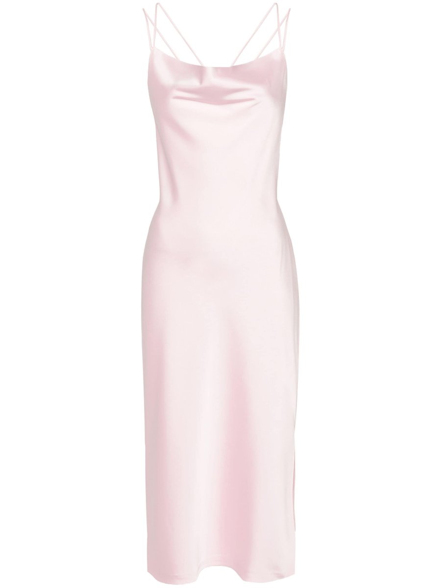 ROTATE satin midi slip dress