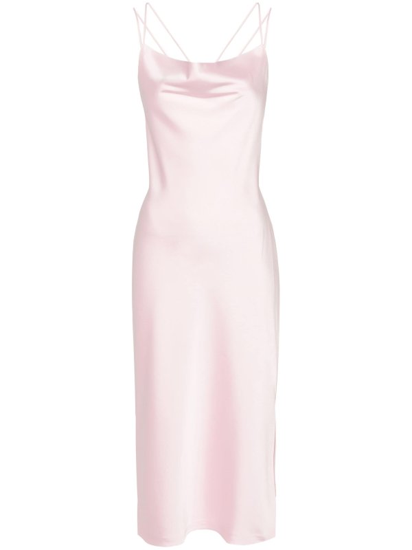 ROTATE satin midi slip dress