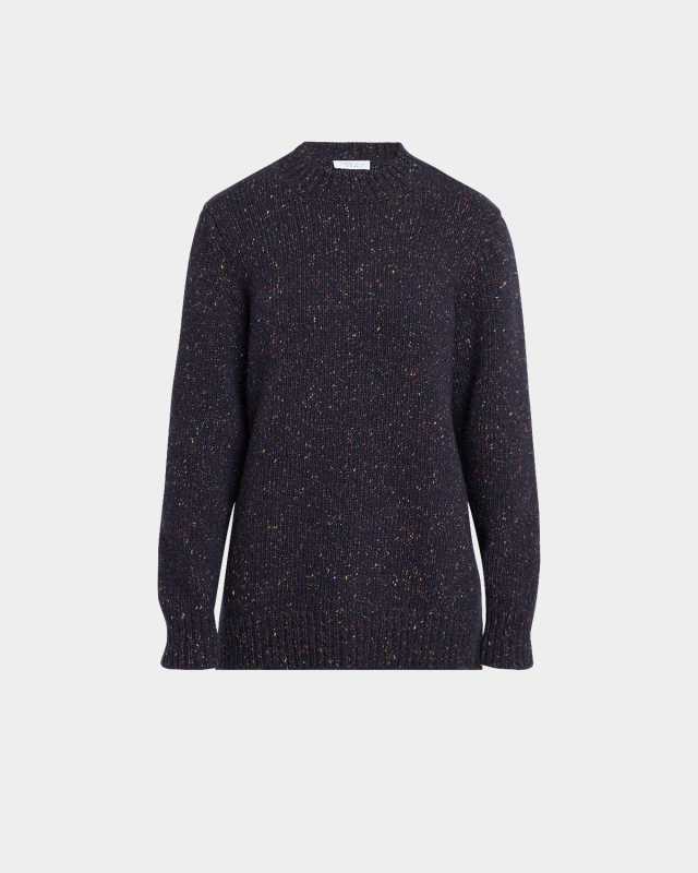 Alfie Speckled Cashmere Knit Crewneck Sweater