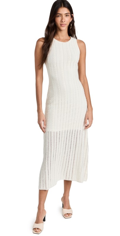 MINKPINK Tinsley Knit Midi Dress Cream