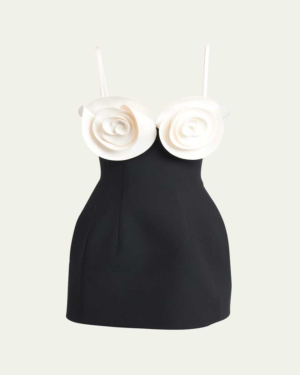 Rosette Bust Sleeveless Mini Dress