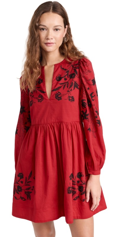 Alix of Bohemia Winslow Cherry Lily Valley Dress Red