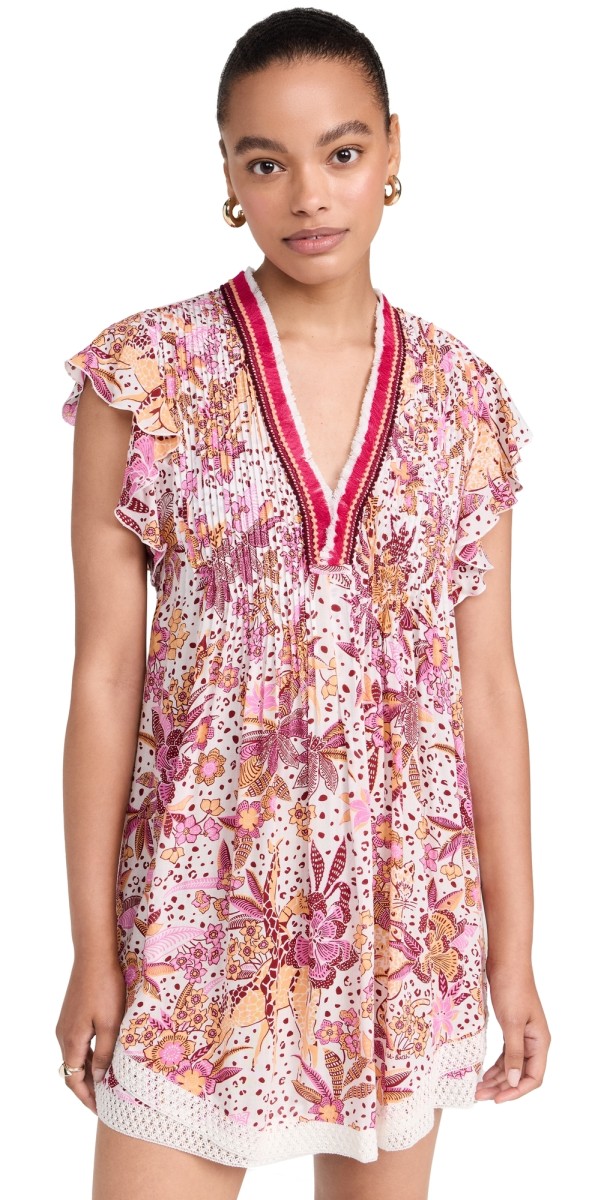 Poupette St Barth Sasha Mini Dress Pink Savannah
