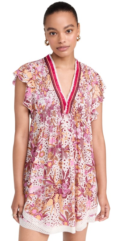 Poupette St Barth Sasha Mini Dress Pink Savannah