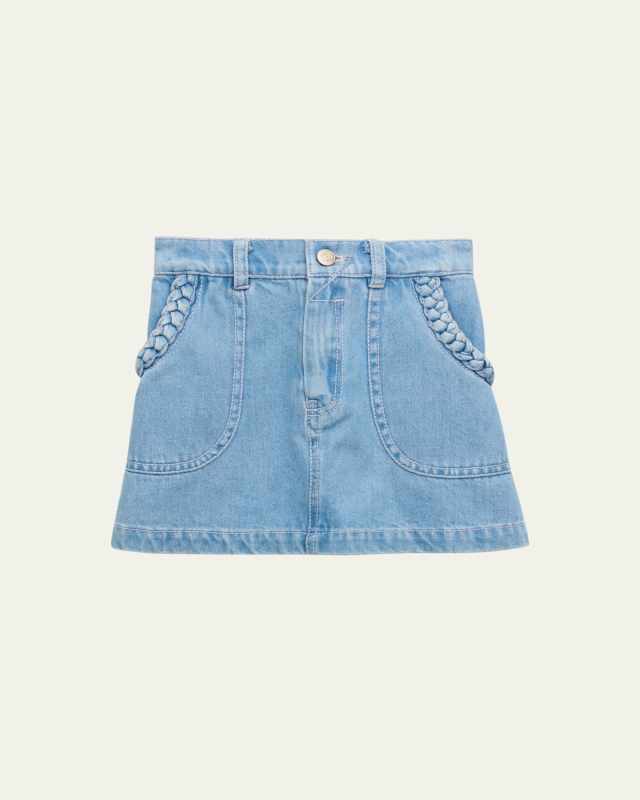Girl's August Denim A-Line Skirt, Size 1-12