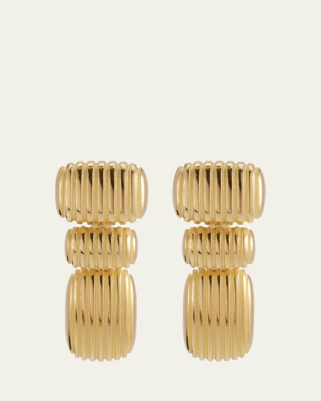 18k Yellow Gold Isla Oblong Cushion Earrings