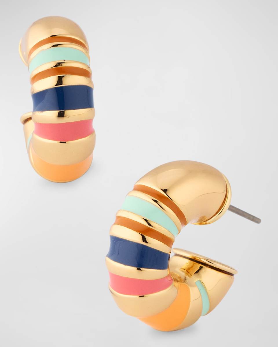 Enamel Painted Chubbie Hoop Earrings