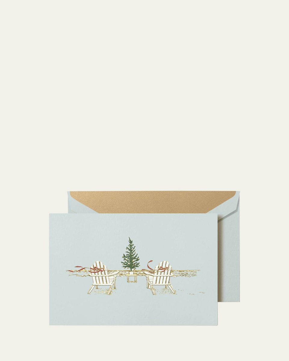 Seaside Christmas Greeting Cards, Set of 10