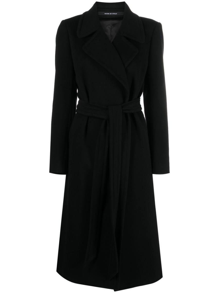 belted single-breasted coat