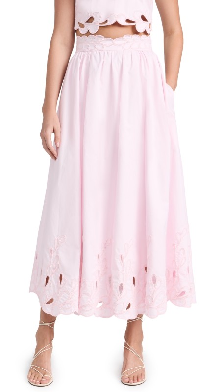 Cinq à Sept Bowen Skirt Icy Pink