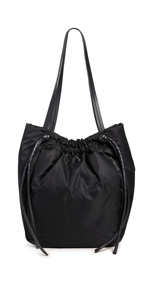Proenza Schouler Nylon Drawstring Tote Black