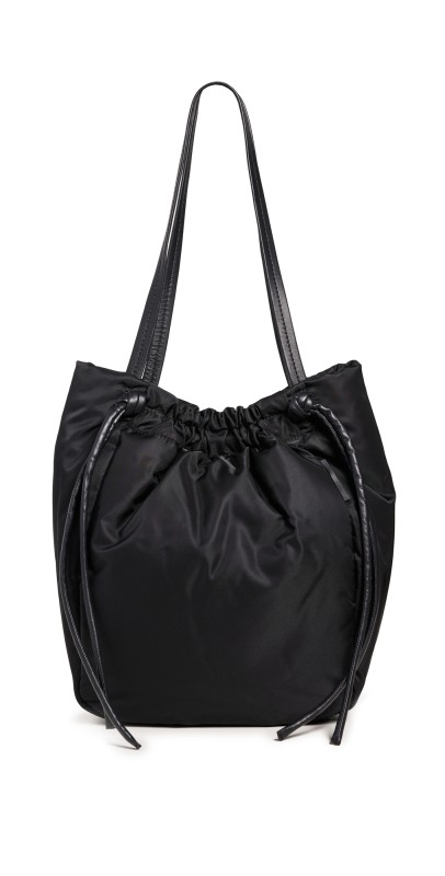 Proenza Schouler Nylon Drawstring Tote Black