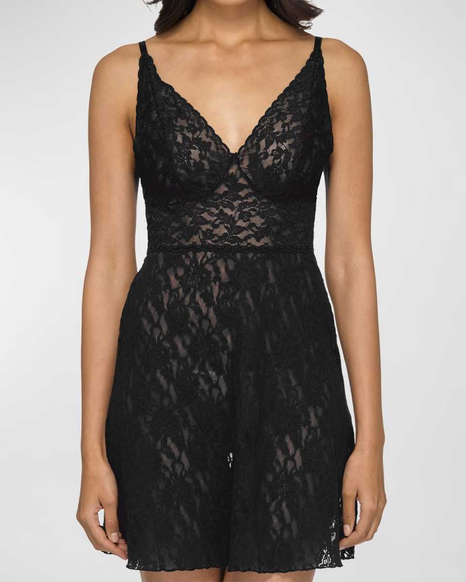 V-Neck Retro Lace Chemis