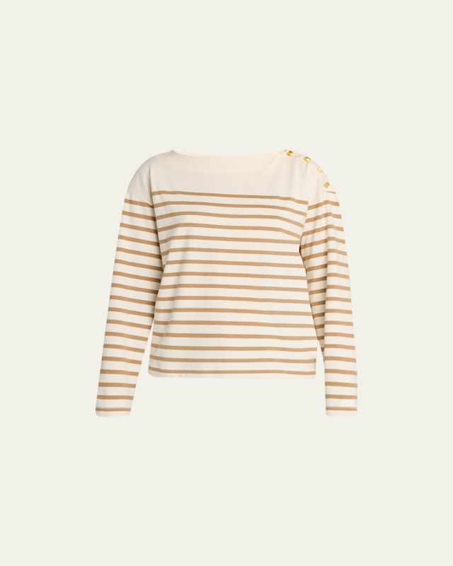 Bardot Striped Long Sleeve Top