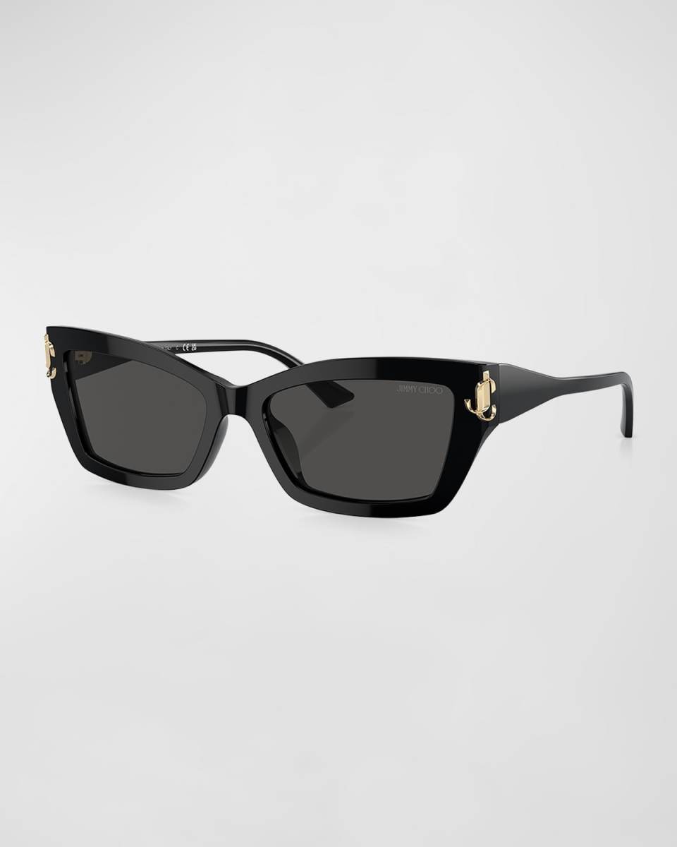 JC Logo Acetate Cat-Eye Sunglasses