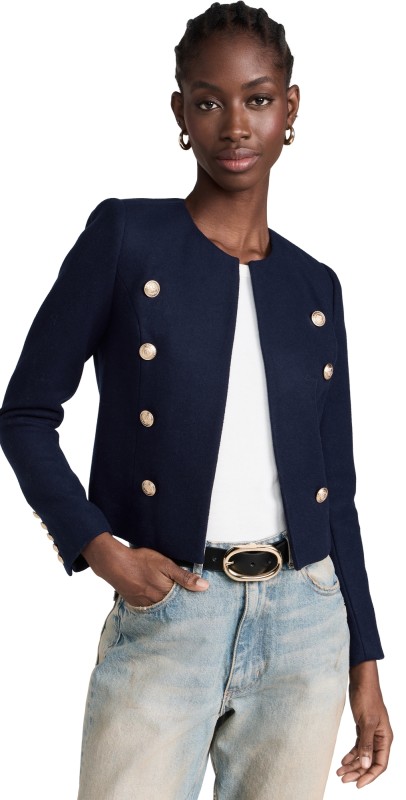 L'AGENCE True Collarless Jacket Midnight