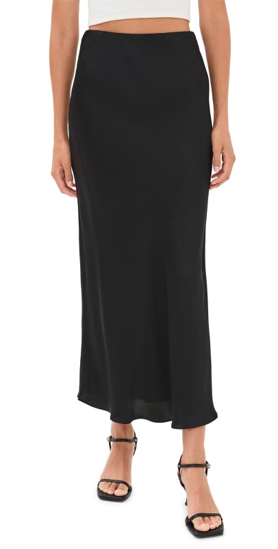 Jenni Kayne Cleo Slip Skirt Black