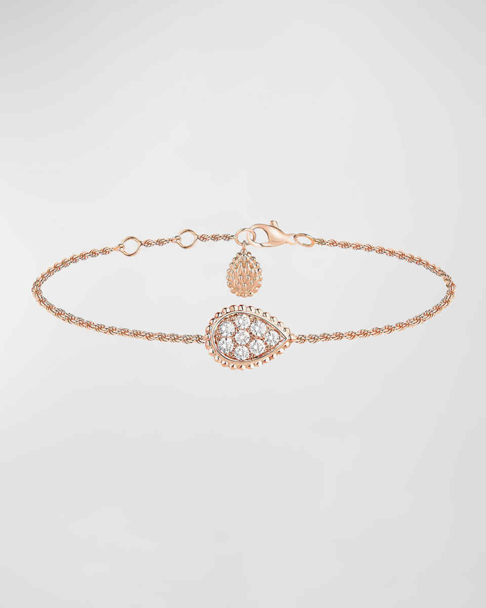 Serpent Boheme 18K Rose Gold Diamond Motif Bracelet