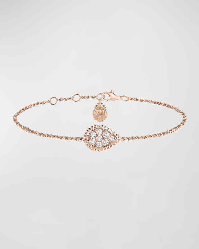 Serpent Boheme 18K Rose Gold Diamond Motif Bracelet