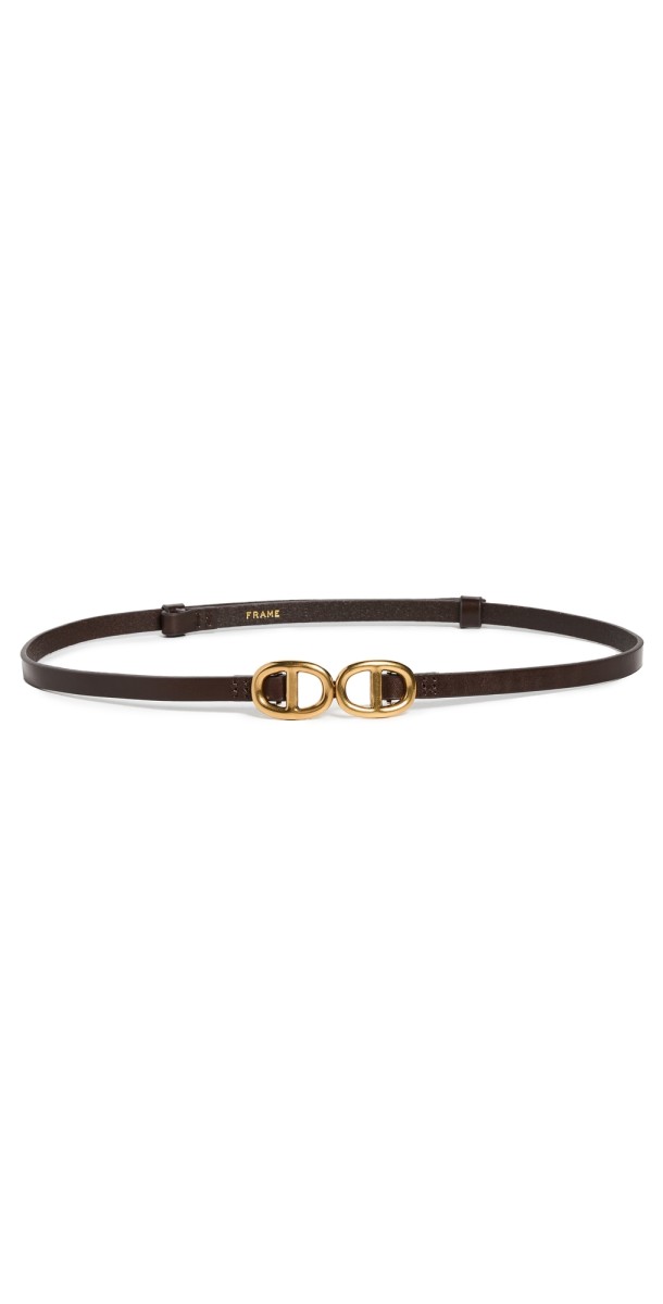 FRAME Open Link Belt Dark Brown
