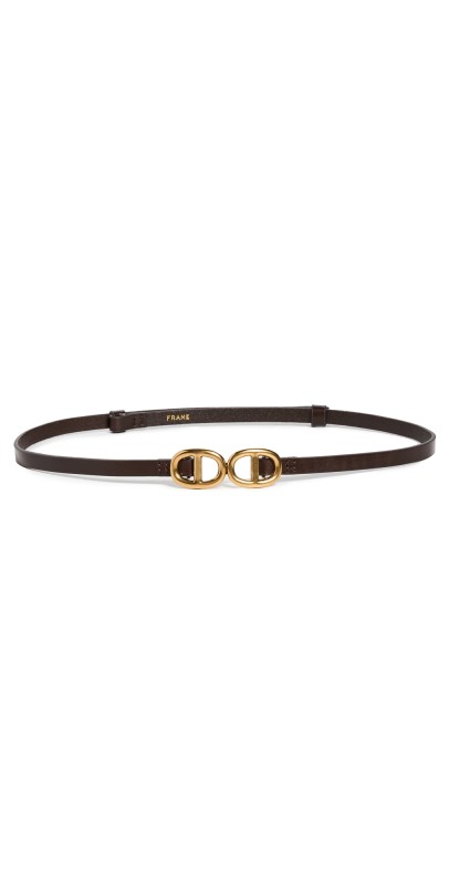FRAME Open Link Belt Dark Brown