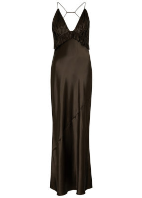 Khaite Nirva satin maxi dress