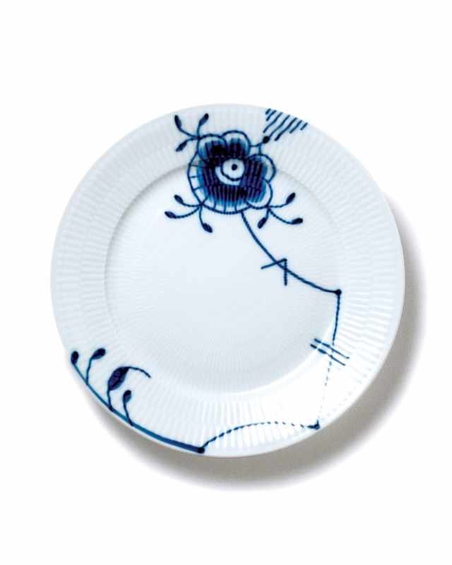 Blue Fluted Mega Salad Plate #6