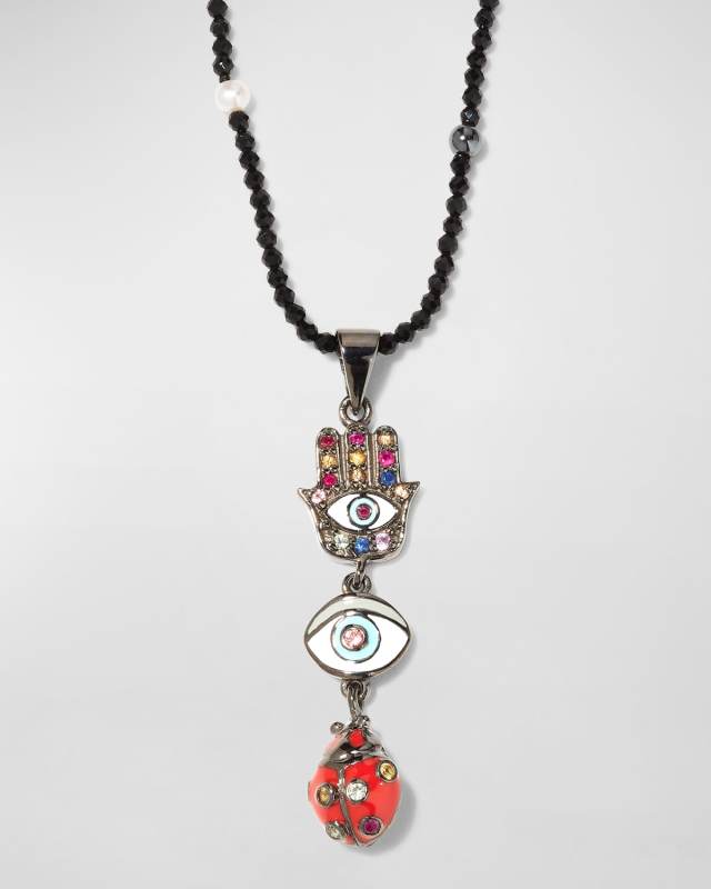 Multi Three-Charm Necklace