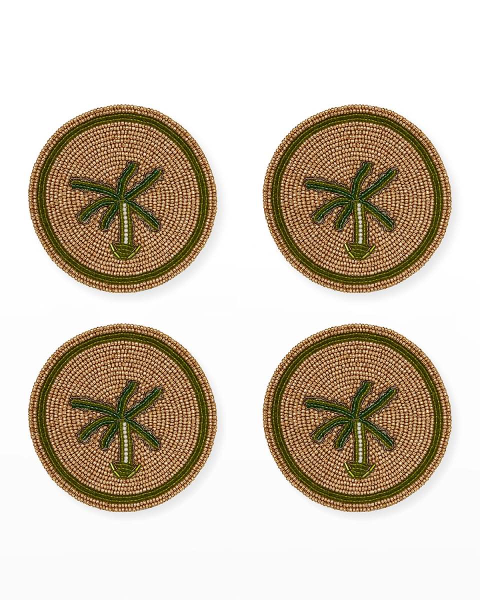 Palm Tree Coasters, Set of 4