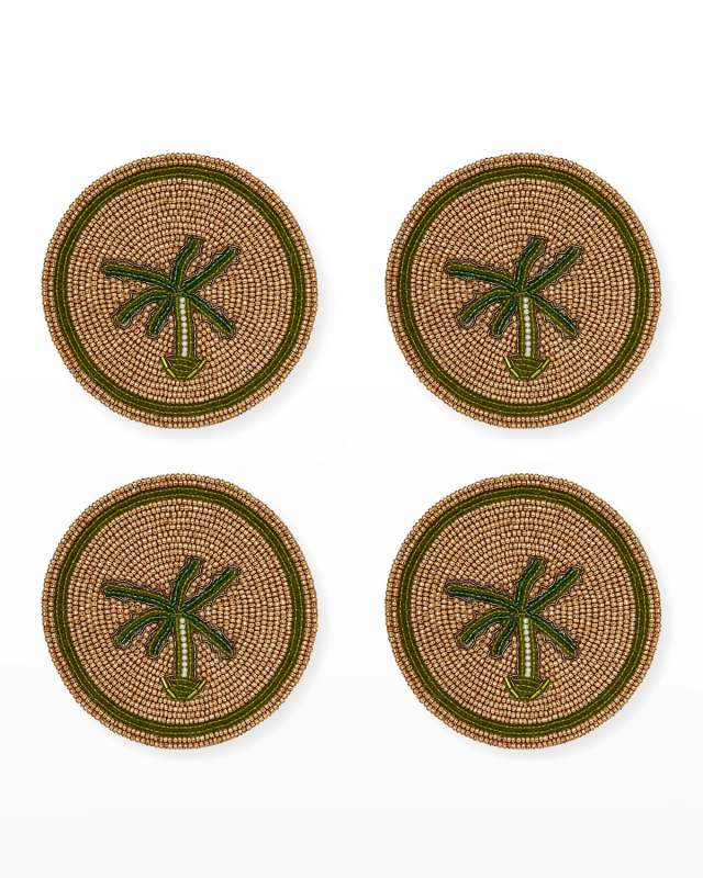Palm Tree Coasters, Set of 4