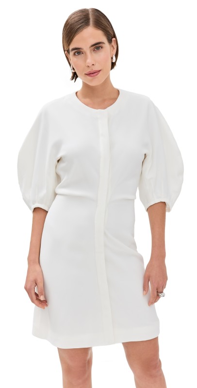 Proenza Schouler Goldie Dress in Matte Viscose Crepe White