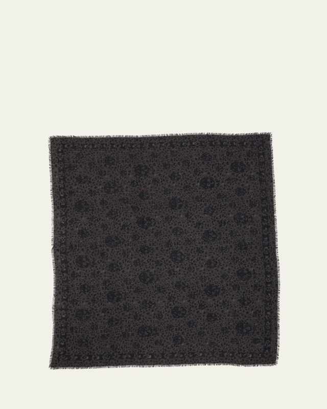 Leopard Skull Wool Scarf