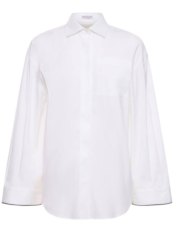 Brunello Cucinelli Stretch cotton poplin shirt