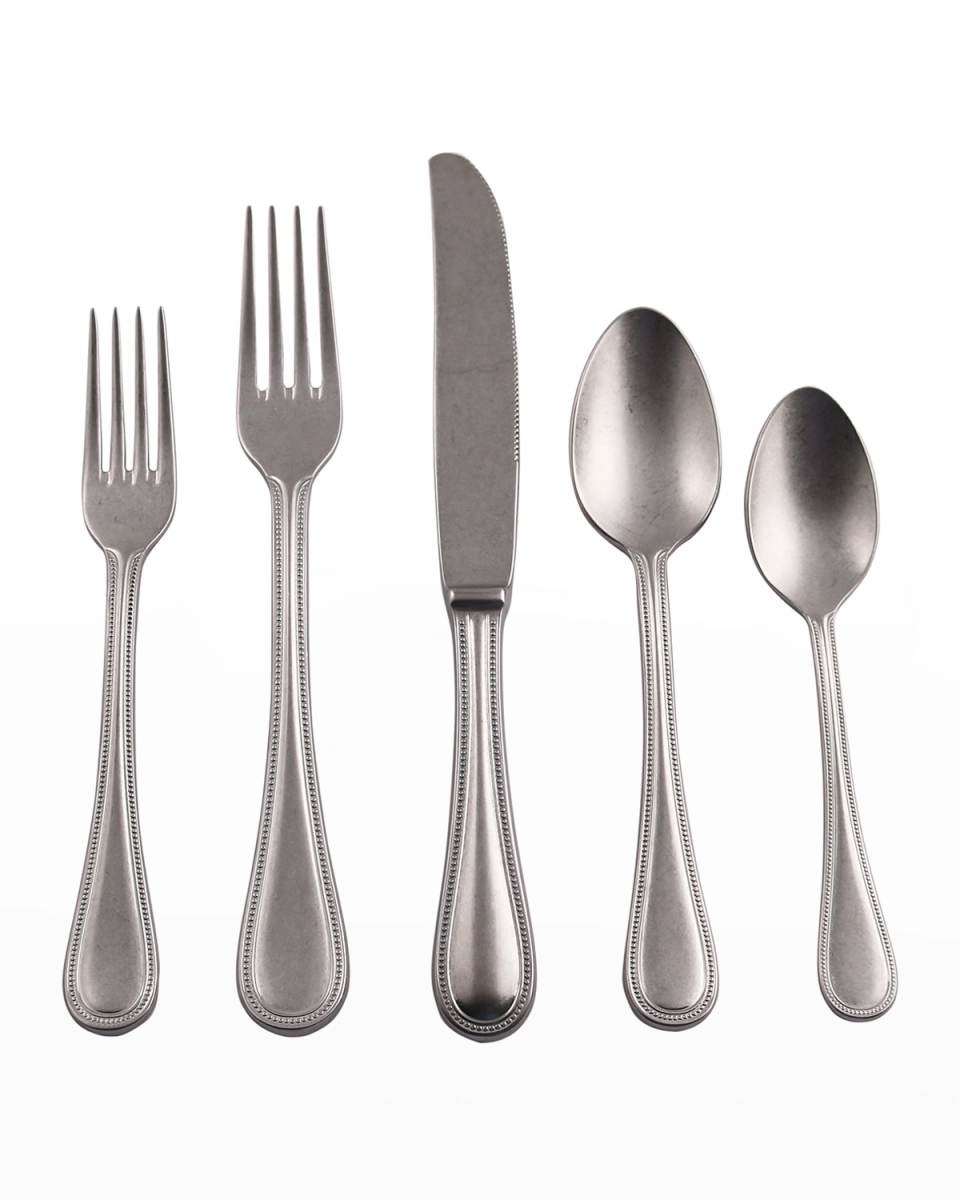 Perla Pewter 20-Piece Flatware Set