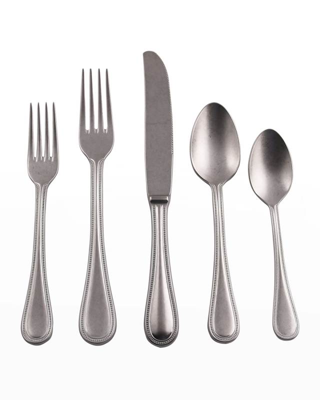 Perla Pewter 20-Piece Flatware Set