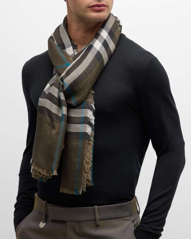 Men's Reversible Giant Check Scarf